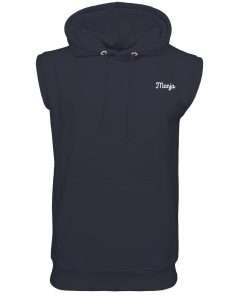Script Logo Printed Men's Sleeveless Pullover Hoodie