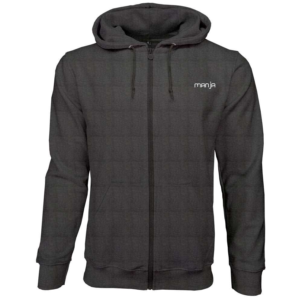 Men_s Hoodie Zipup Full Sleeve Front Charcoal Logo 1