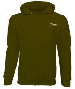 Men_s Hoodie Zipup Full Sleeve Front Khaki Logo 1