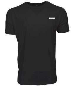 Men_s T-shirt Crewneck Half Sleeve Front Black Logo