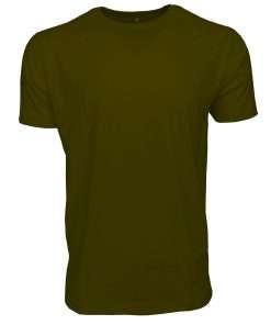 Men_s T-shirt Crewneck Half Sleeve Front Khaki Basic