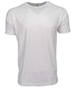 Men_s T-shirt Crewneck Half Sleeve Front White Basic