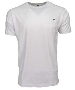 Men_s T-shirt Crewneck Half Sleeve Front White Logo 1
