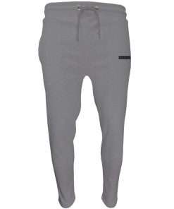 Men's Jogger Open Hem Grey Logo