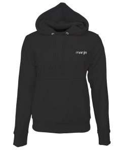 Women Hoodie Pullover Full Sleeve Front Black Logo 1