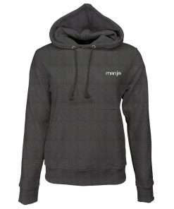 Women Hoodie Pullover Full Sleeve Front Charcoal Logo 1