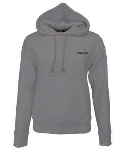 Women Hoodie Pullover Full Sleeve Front Grey Logo