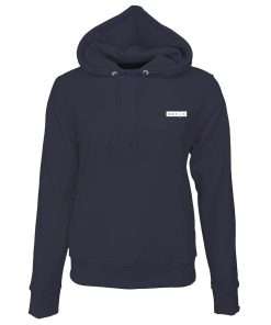 Women Hoodie Pullover Full Sleeve Front Navy Blue Logo