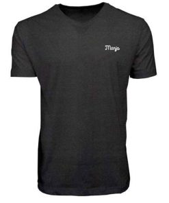 Script Logo Printed Men's Half Sleeve V-Neck T-Shirt