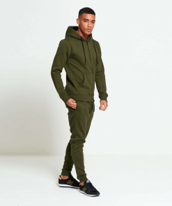 Khaki Hooded Men's Tracksuits