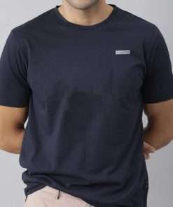 Men Crew Neck Half Sleeve Navy T-Shirt