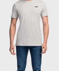 Men Crew Neck Half Sleeve grey T-Shirt.jpg 1