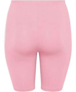 Striped Cycling Shorts for Women Pink Colour