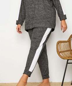 Side Striped Jogger for Women Charcoal