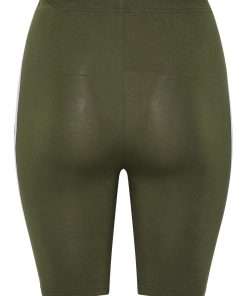 Striped Cycling Shorts for Women Khaki Colour