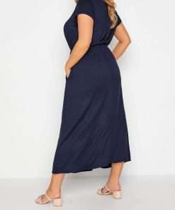 Comfortable Loose Fit Maxi Dress for Women Navy Color