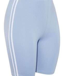 Striped Cycling Shorts for Women Sky Colour