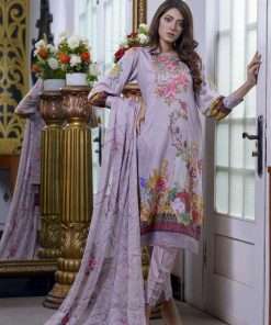 Butterfly Bush Lawn Suits Unstitched 3 Piece (1)