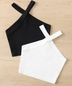 Cross neck Crop Top Dresses for Girls