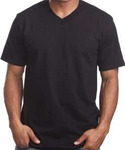 Premium Short Sleeve V-Neck Tee for Men Black