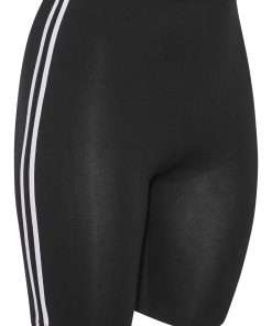 Striped Cycling Shorts for Women Black Colour