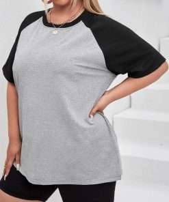 Contrast Raglan Half Sleeve Women's Tee