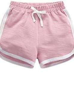 Baby Pink Colour Manja Branded Unisex Baby Cotton Shorts