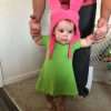 Green Colour Round Manja Frock for Little Infant