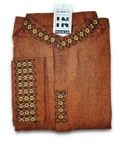 Khadi Cotton Heavy Embroided Punjabi 1