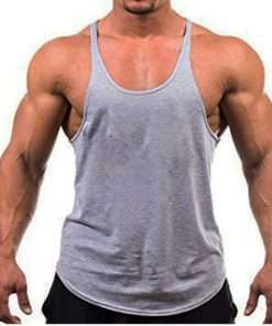Sleeveless Shirt Gym Vest Tee Sando Grey