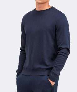 Boy's Plain Sweatshirt Navy