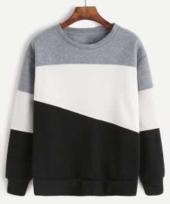 Designer Colour Block Sweatshirt for Women