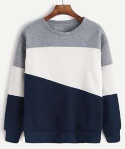 Designer Colour Block Sweatshirt for Women