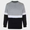 Stylish Grey Colour Block Sweatshirt for Women