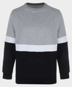 Stylish Grey Colour Block Sweatshirt for Women