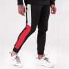 RED and White Colour Block Joggers for Men