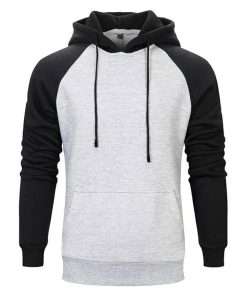 Contrast Men's Raglan Pullover Hoodies