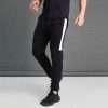 Black Joggers for Men with Side Panels