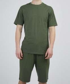 Men's T-Shirt & Shorts Set in Khaki