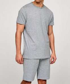 Grey Men's T-Shirt & Shorts Set
