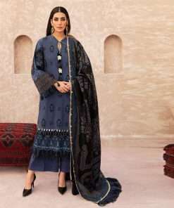 Pakistani Unstitched Embroidered Suit 3pcs