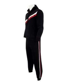 Black Side Striped Tracksuit For Men