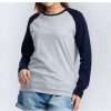 Full Sleeve Cotton Raglan T-Shirt Grey & Navy