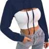 Long Sleeve Super Crop Top Hoodies