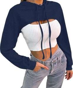 Long Sleeve Super Crop Top Hoodies