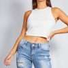 Women White Colour Top