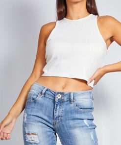 Women White Colour Top
