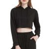 Crop Top Pullover Hoodie For Women's
