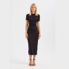Crew Neck Short Sleeve Midi Dress