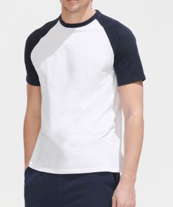 Contrast Raglan Body Half Sleeve Men's T-Shirt